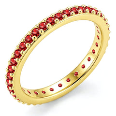 APSVO S925 Sterling Silver Plated Rings for Women CZ January Birthstone Ring with Red Garnet Eternity Promise Band Birthday Graduation Mothers Day Jewelry Gifts Teen Mom Her Wife Ideas