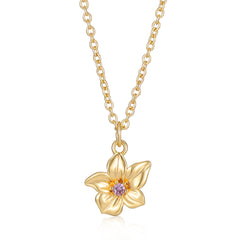 APSVO 18K Gold Plated Flower Necklaces for Women Carnation Pendant Chain January Birthday Valentines Day Jewelry Gifts Teen Mom Wife Girlfriend Tween Female Lady Adults Ideas