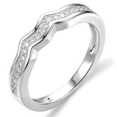 CZ Silver Wave Ring-11