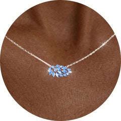18K White Gold Plated Leaf of Life Necklaces for Women Girls S925 Sterling Silver January Birthstone Necklace Pendant with Red Garnet Wedding Birthday Jewelry Gifts Ideas Teen Mom Tween Kids Age