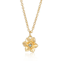 APSVO 18K Gold Plated Flower Necklaces for Women Carnation Pendant Chain January Birthday Valentines Day Jewelry Gifts Teen Mom Wife Girlfriend Tween Female Lady Adults Ideas