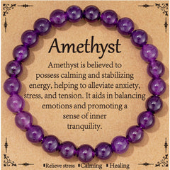 APSVO Natural Healing Crystal Bracelets for Women Triple Protection Energy Hematite Tiger Eye Black Tourmaline Bracelet Birthday Mothers Day Graduation Jewelry Gifts Teen Mom Her Ideas