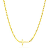 APSVO 18K Gold Plated Cross Necklaces for Women Cross Pendant Chain Catholic Religious Christian First Communion Birthday Graduation Jewelry Gifts Teen Mom Female Lady Adult Wife Age Ideas