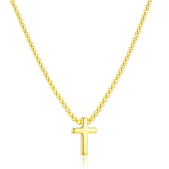 APSVO 18K Gold Plated Cross Necklaces for Women Cross Pendant Chain Catholic Religious Christian First Communion Birthday Graduation Jewelry Gifts Teen Mom Female Lady Adult Wife Age Ideas