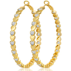 LUNVKY 18K Gold Plated Love Heart Hoop Earrings for Women CZ Big Large Chunky Post Lightweight Hypoallergenic Earrings Birthday Graduation Jewelry Gifts Teen Her Mom Girlfriend Wife Adults Ideas 30MM