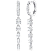 APSVO 18K White Gold Plated Drop Earrings for Women S925 Sterling Silver Post Hypoallergenic Dangle Earrings Wedding Birthday Mothers Day Jewelry Gifts Teen Mom Bride Bridesmaid Girlfriend Wife Age
