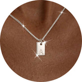 APSVO 18K White Gold Plated Initial Necklaces for Women Girls Teen Mom Girlfriend Wife CZ S925 Sterling Silver Letter A Necklace Birthday Xmas Christmas Jewelry Gifts Stocking Stuffers for Kids