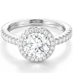 Silver Round CZ Ring-11