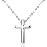 APSVO S925 Sterling Silver Plated Cross Necklaces for Women Cross Pendant Chain Catholic Religious Christian First Communion Birthday Graduation Mothers Day Jewelry Gifts Teen Her Mom Age Ideas