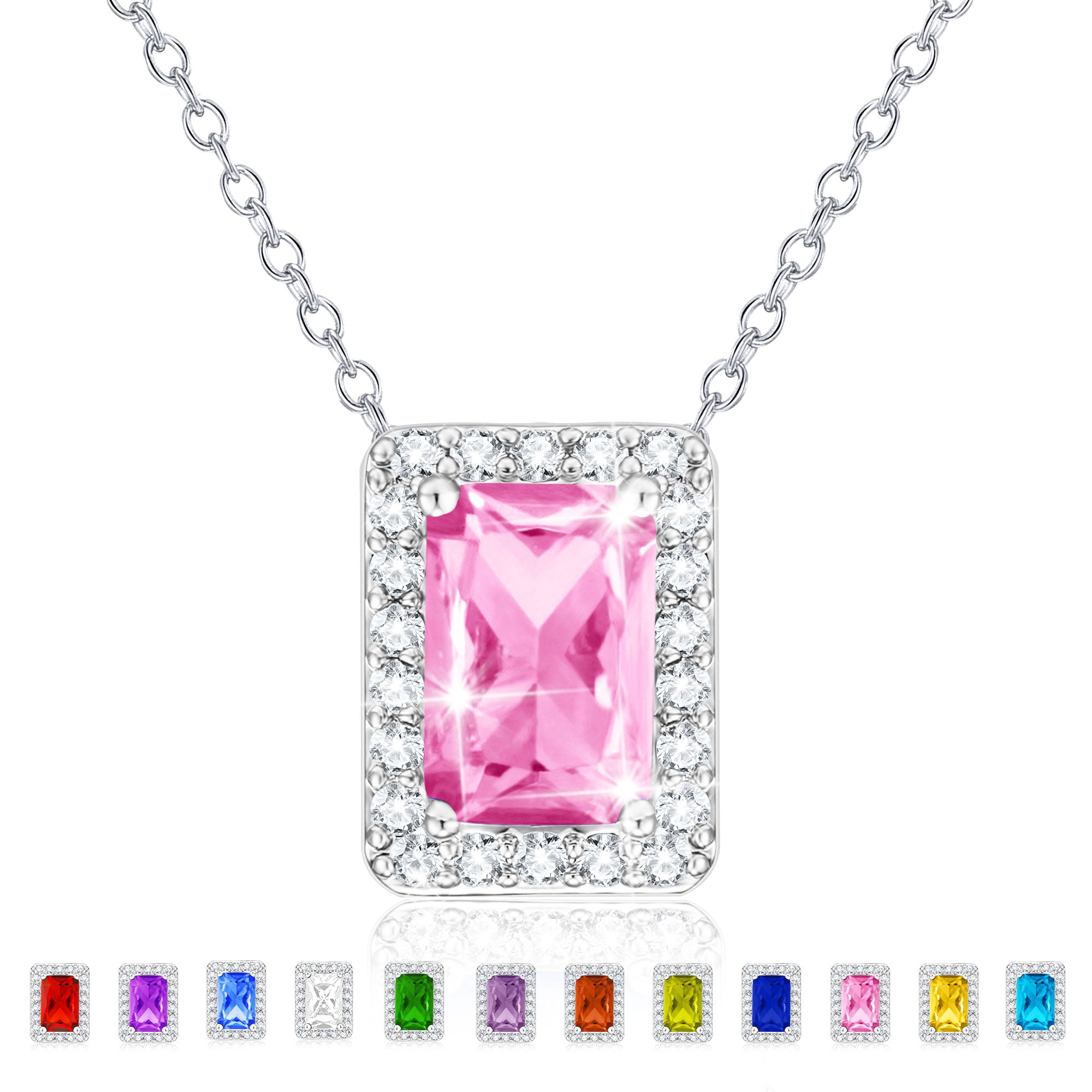 October Rectangle Necklace-S