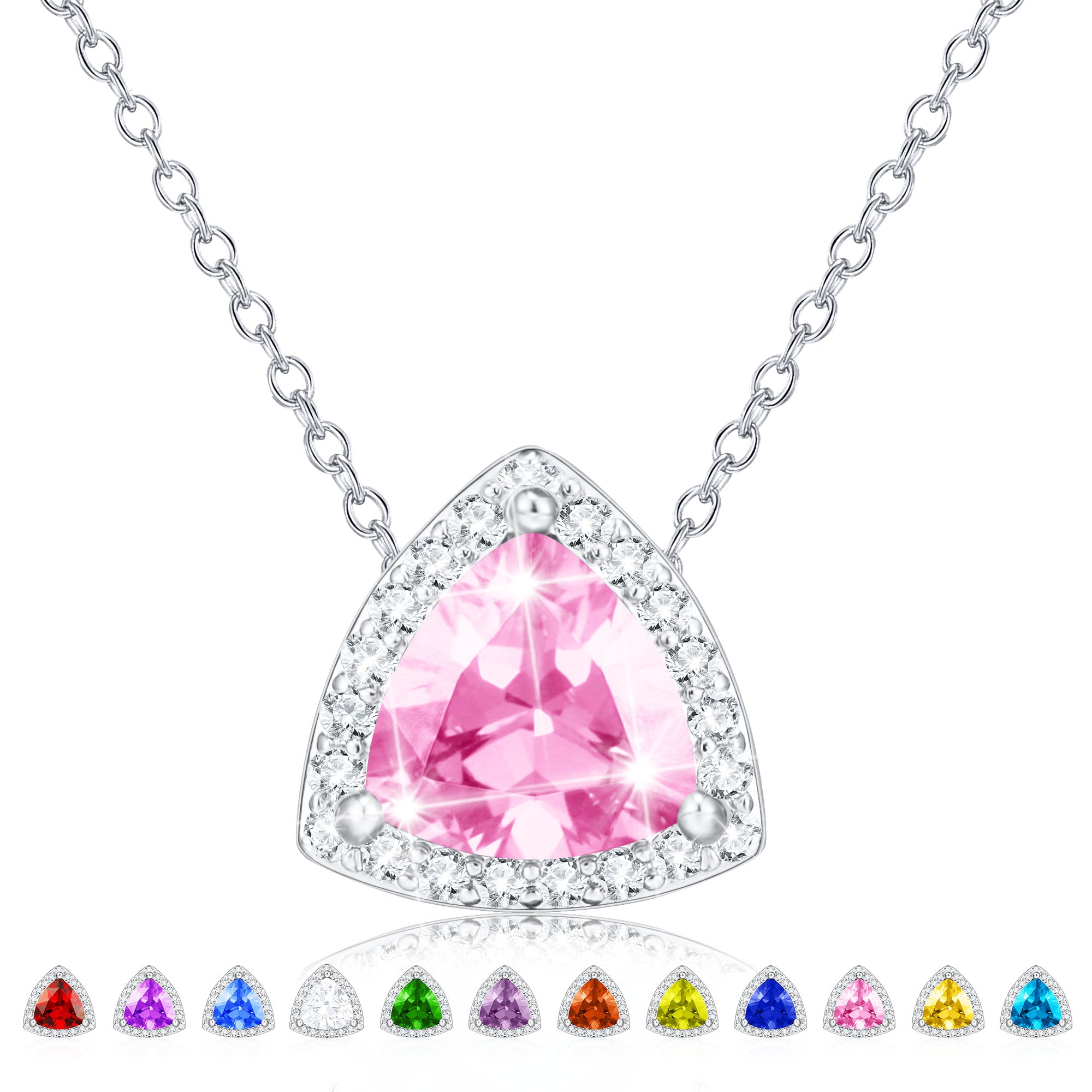 October Triangle Necklace-S