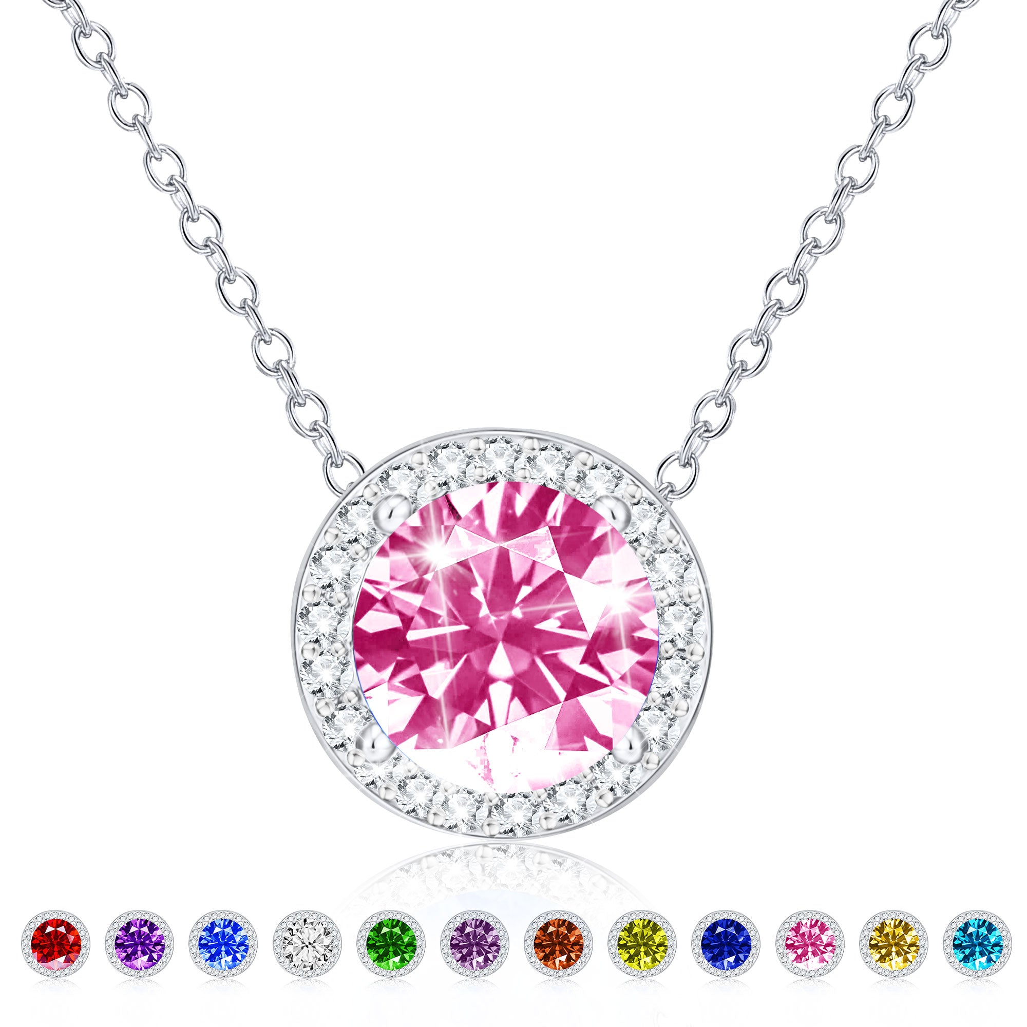October Round Necklace-S