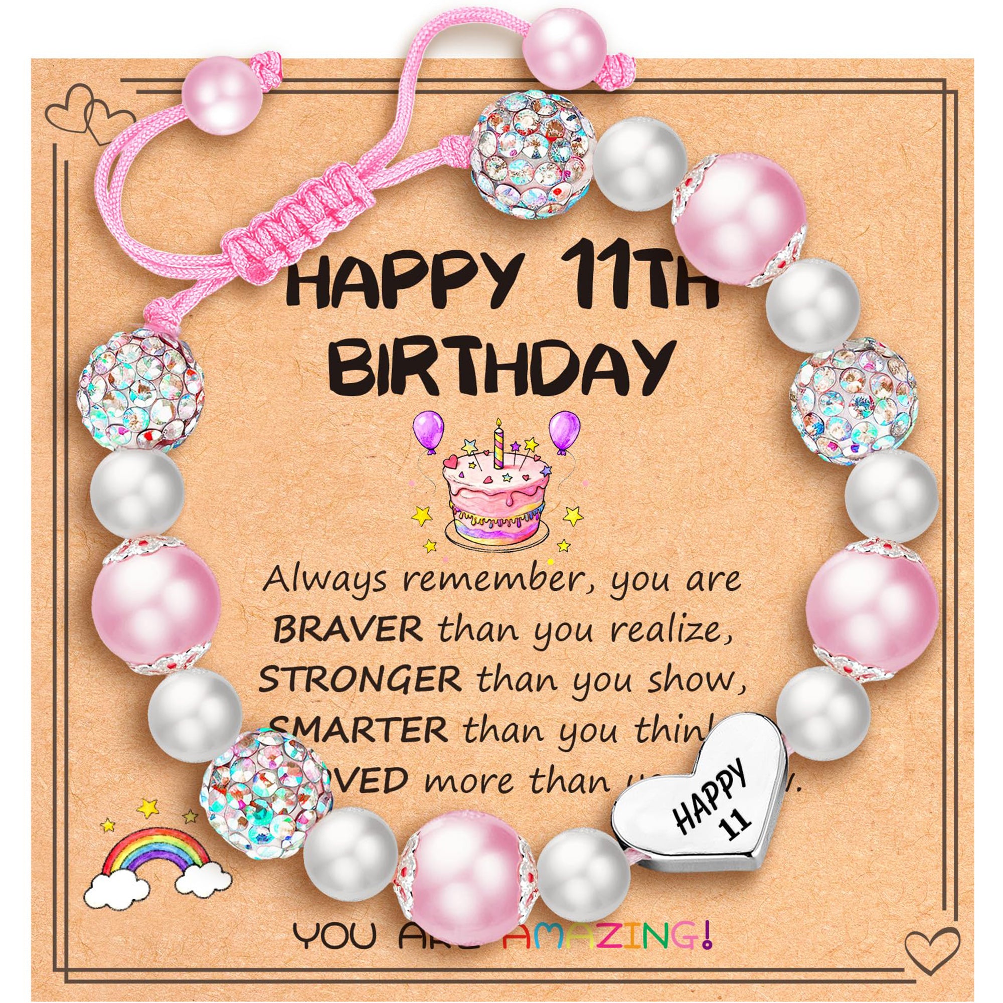 11th Birthday Beaded Bracelet
