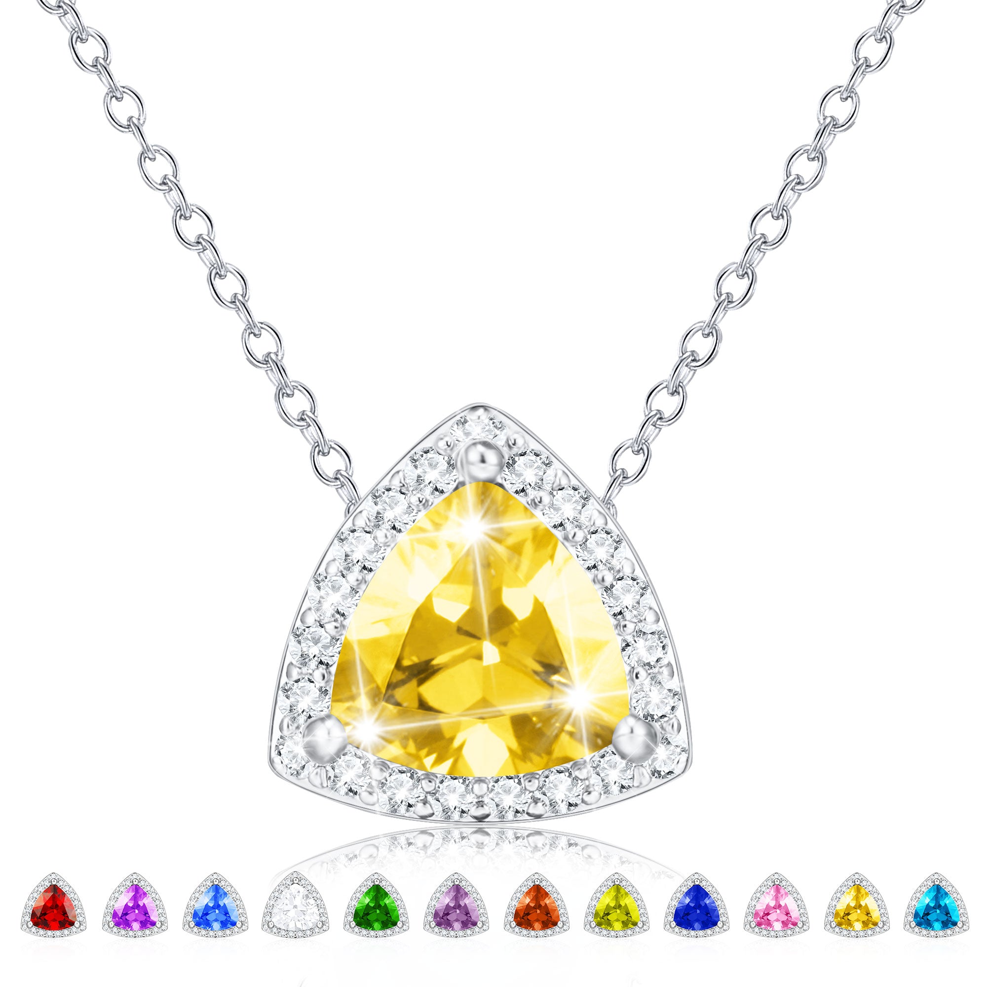 November Triangle Necklace-S