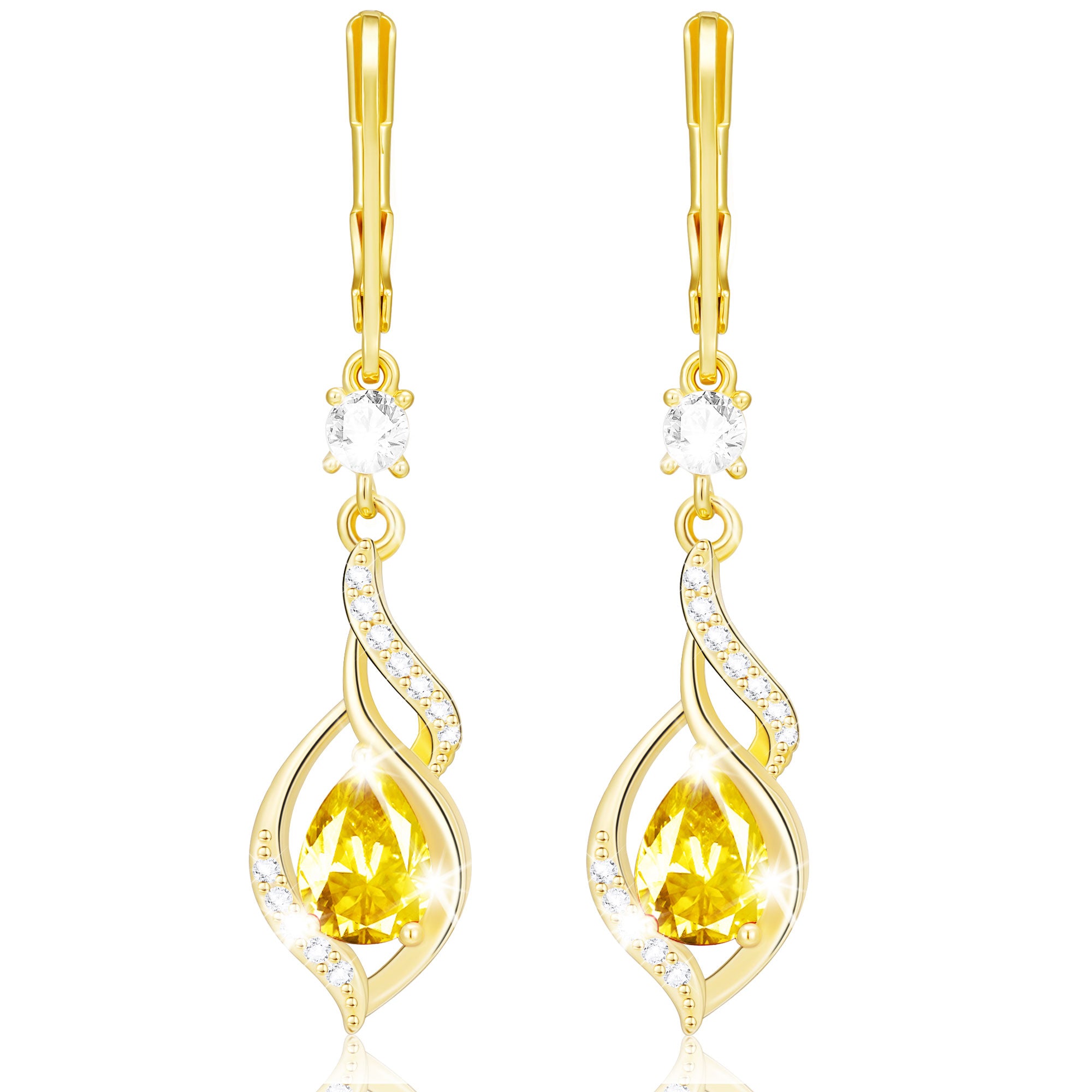 November CZ Drop earring-G