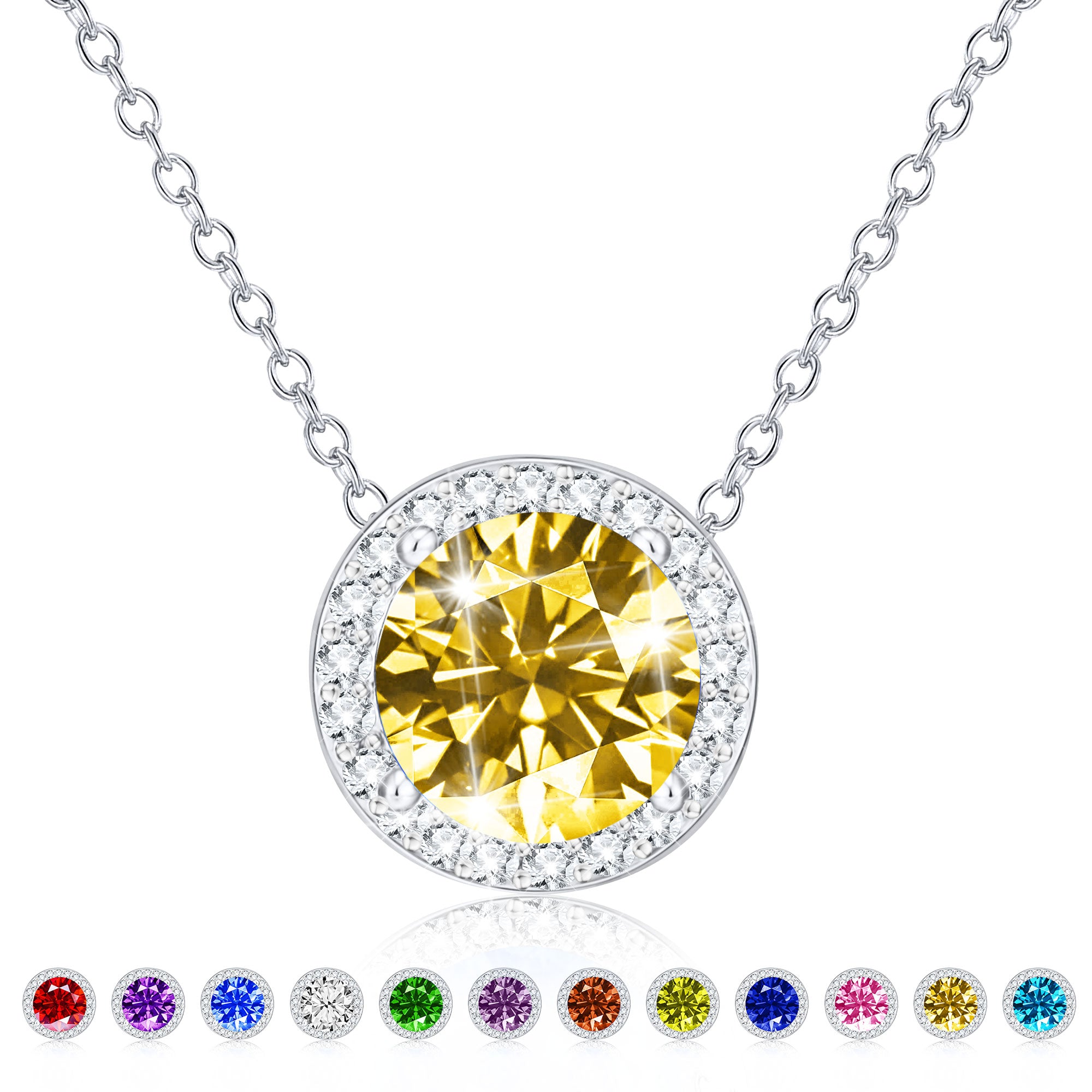 November Round Necklace-S