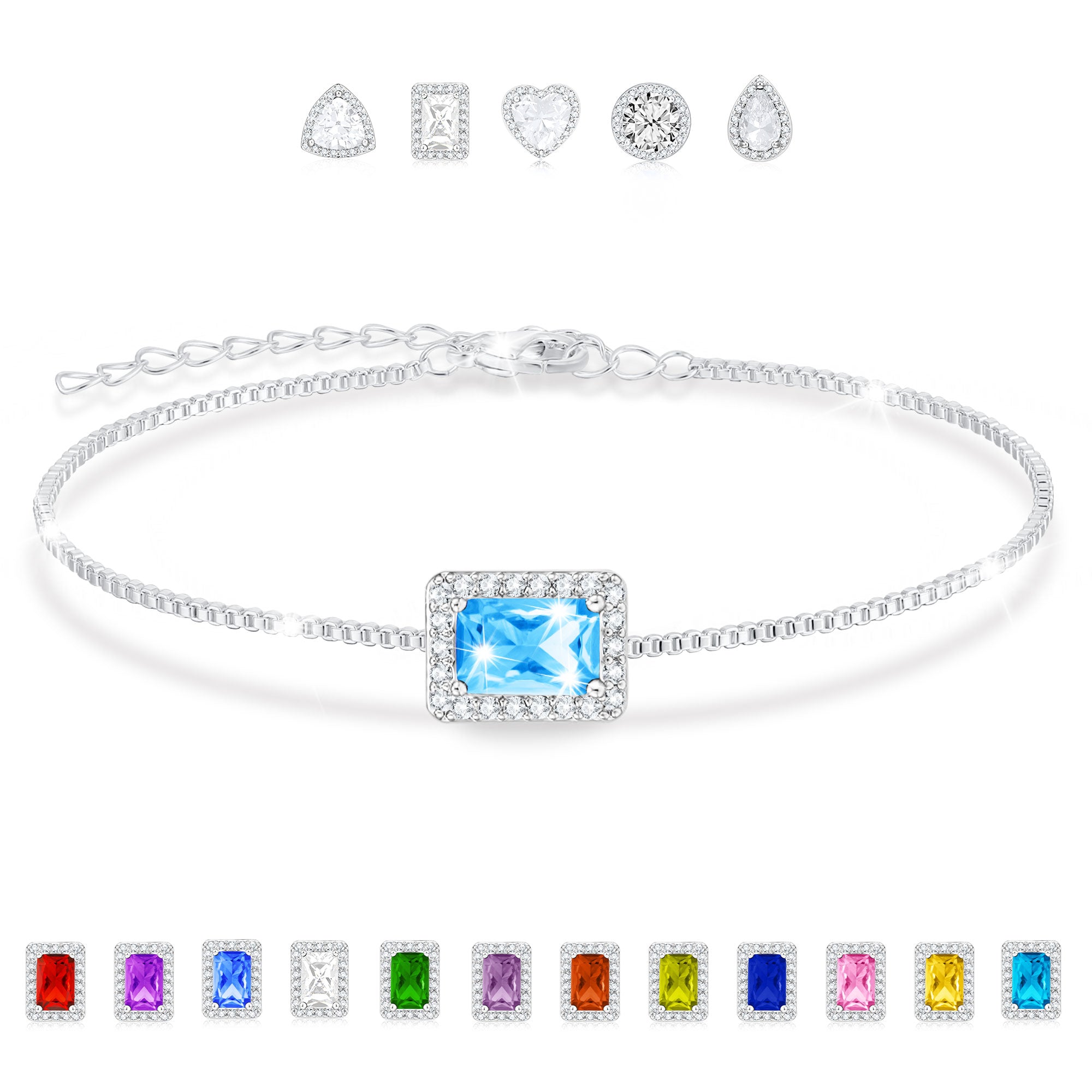 December Rectangle Bracelet-S