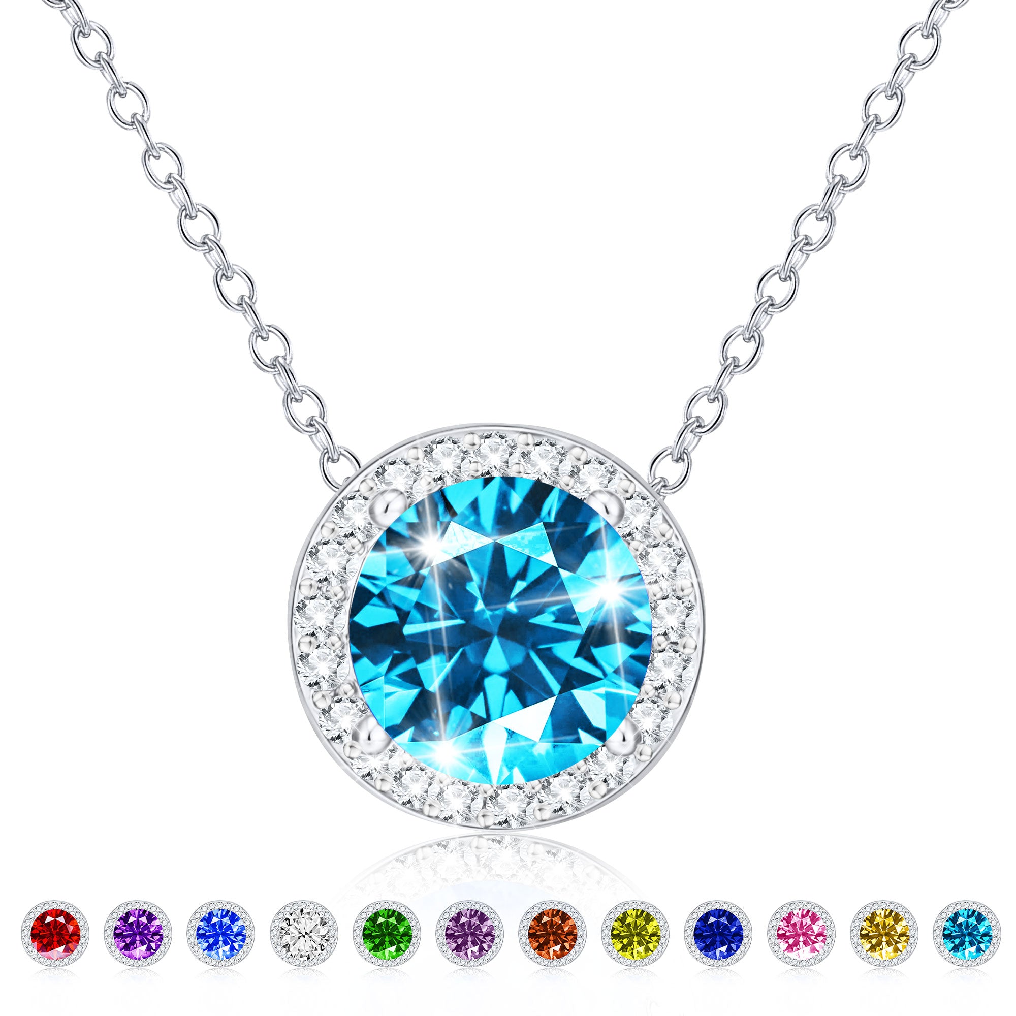 December Round Necklace-S