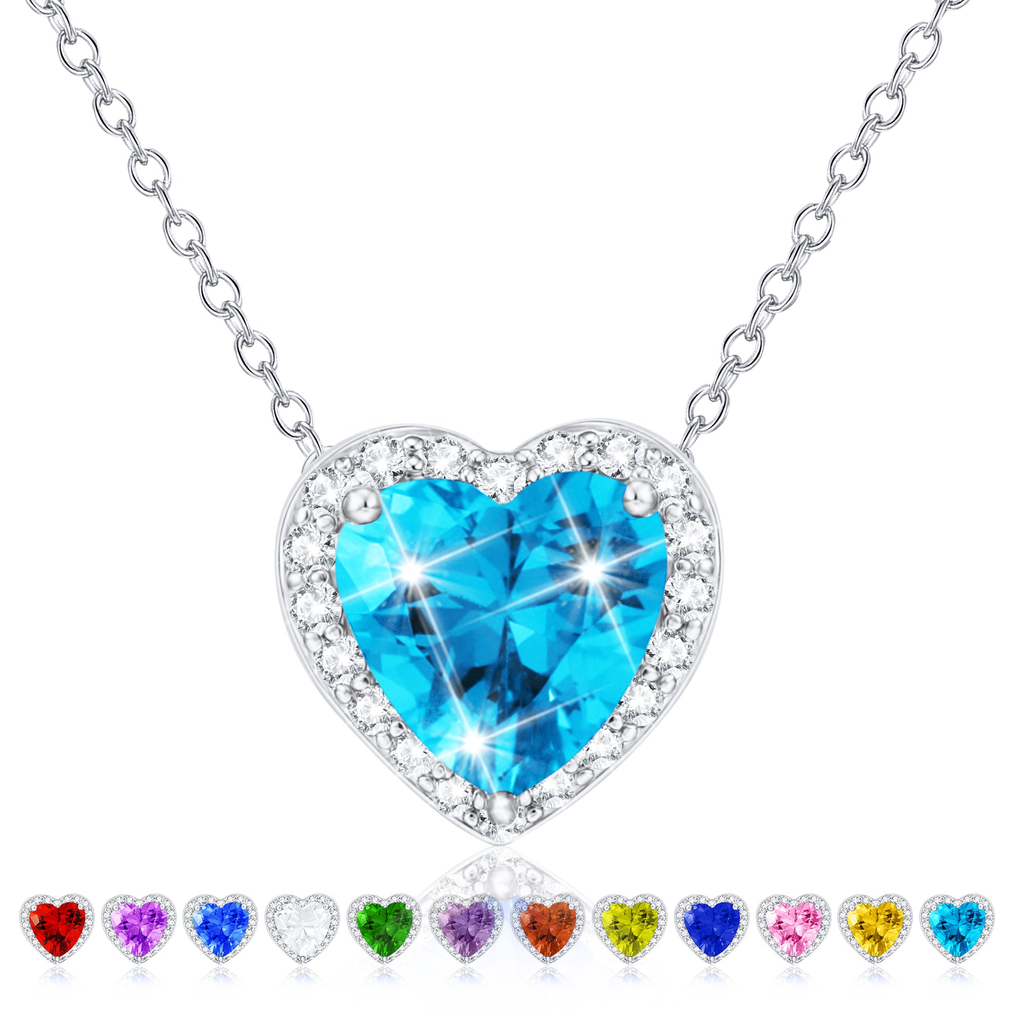 December Heart Necklace-S