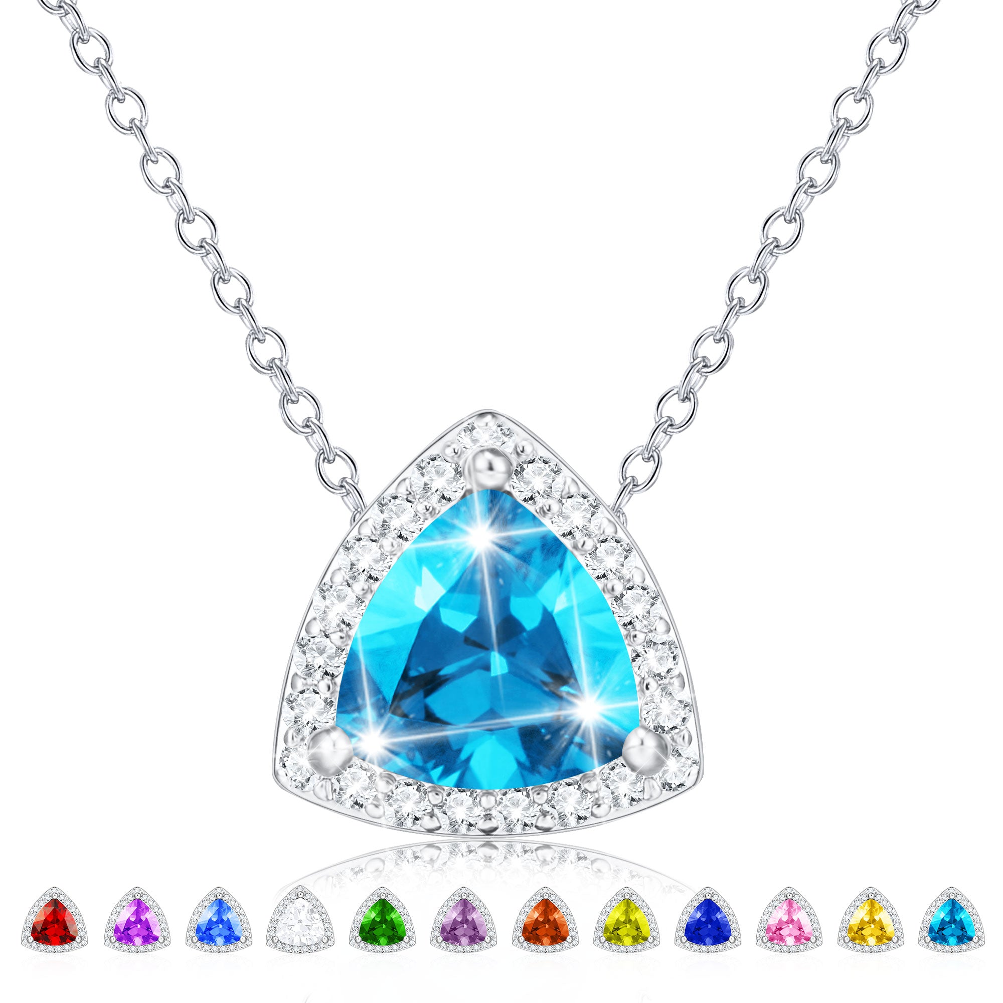 December Triangle Necklace-S