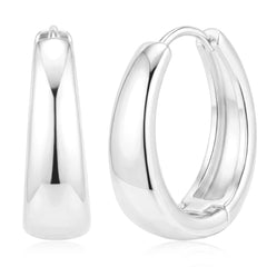 Wide hoop earrings-S-25