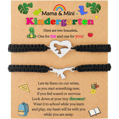 APSVO First Day of Kindergarten Back to School Jewelry Gifts for Mommy and Me Dinosaur Matching Bracelets Set Supplies Stuff Accessory Ideas Daughter Son Granddaughter