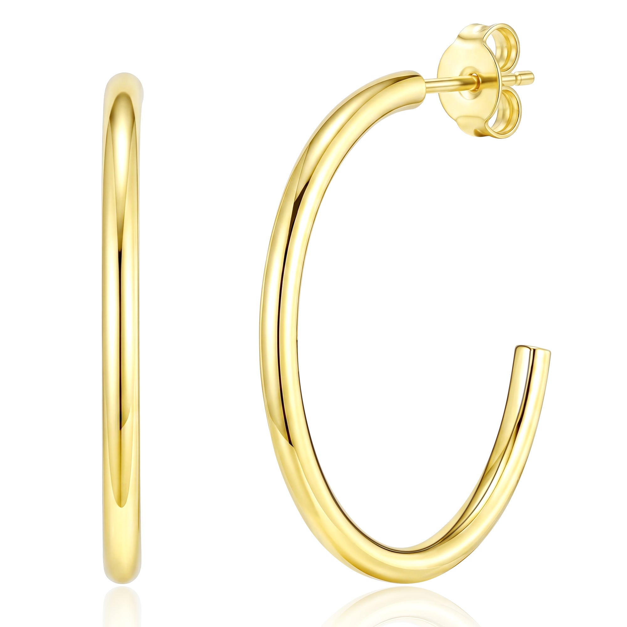 Smooth Double C Earrings-G-25