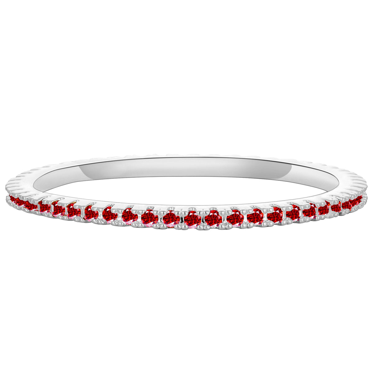 APSVO S925 Sterling Silver Plated Rings for Women Girls CZ January Birthstone Ring with Red Garnet Eternity Promise Band Birthday Graduation Jewelry Gifts Teen Mom Her Wife Kids Ideas