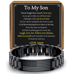 AF Black Bracelet-To My Son from Mom