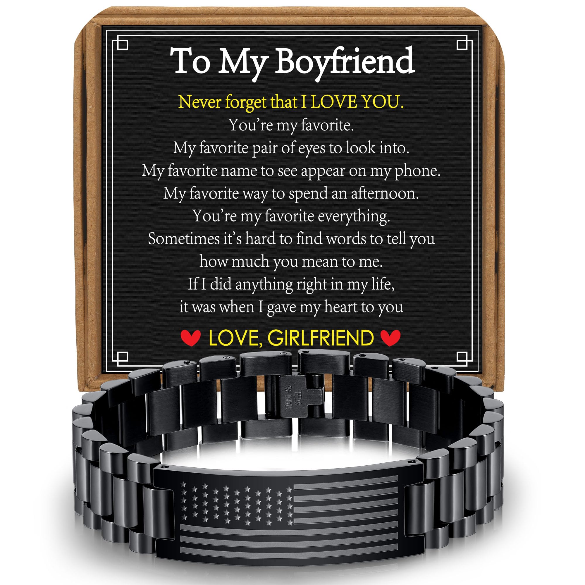 AF Black Bracelet-To My Boyfriend