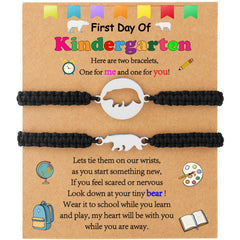 APSVO First Day of Kindergarten Back to School Jewelry Gifts for Mommy and Me Dinosaur Matching Bracelets Set Supplies Stuff Accessory Ideas Daughter Son Granddaughter