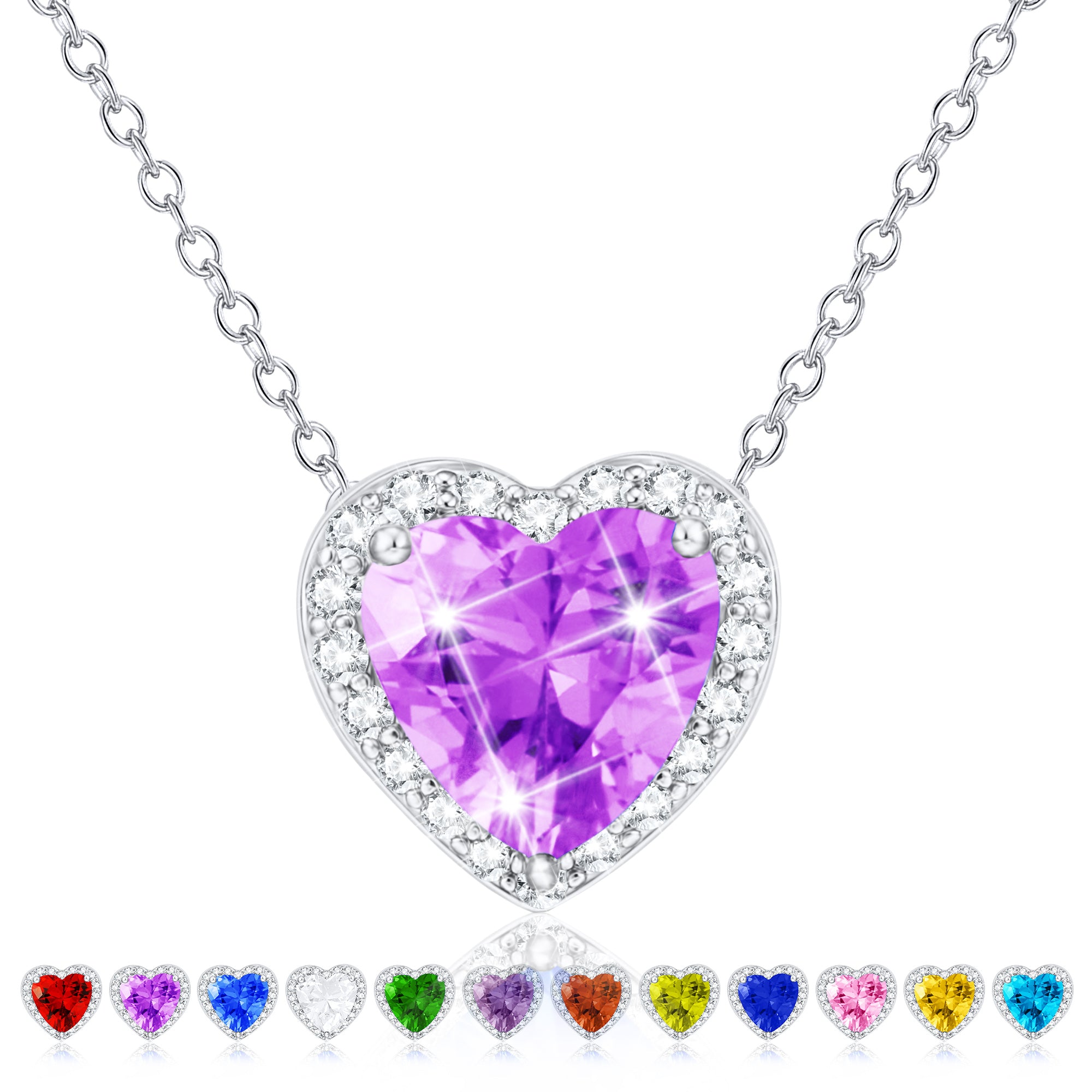 February Heart Necklace-S