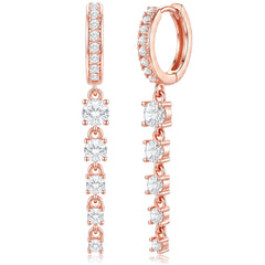 APSVO 18K White Gold Plated Drop Earrings for Women S925 Sterling Silver Post Hypoallergenic Dangle Earrings Wedding Birthday Mothers Day Jewelry Gifts Teen Mom Bride Bridesmaid Girlfriend Wife Age