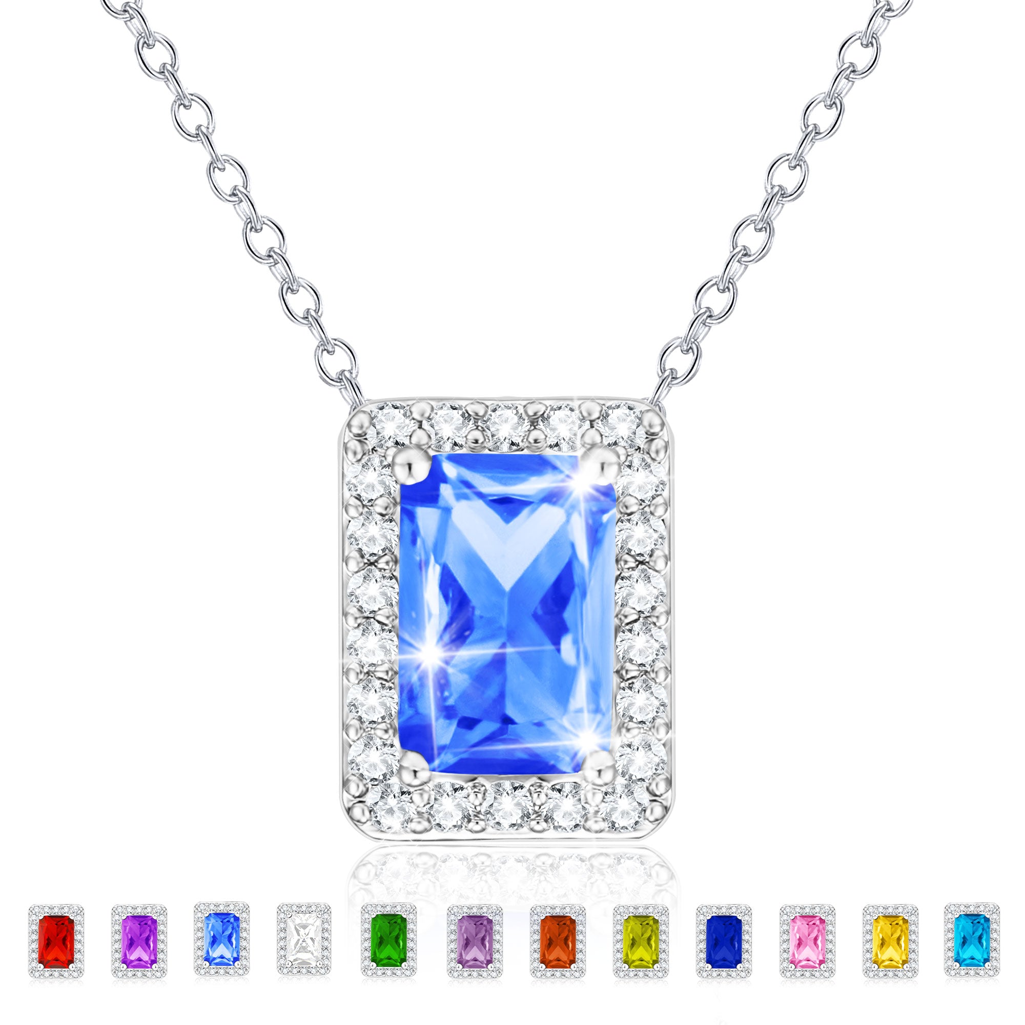 March Rectangle Necklace-S