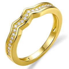 CZ Gold Wave Ring Rope-11