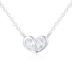 APSVO S925 Sterling Silver Plated Love Heart Necklaces for Women January Birthstone Pendant Chain with Red Garnet Birthday Mothers Day Graduation Jewelry Gifts for Teen Mom Her Adults Wife