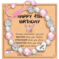 4th Birthday Beaded Bracelet