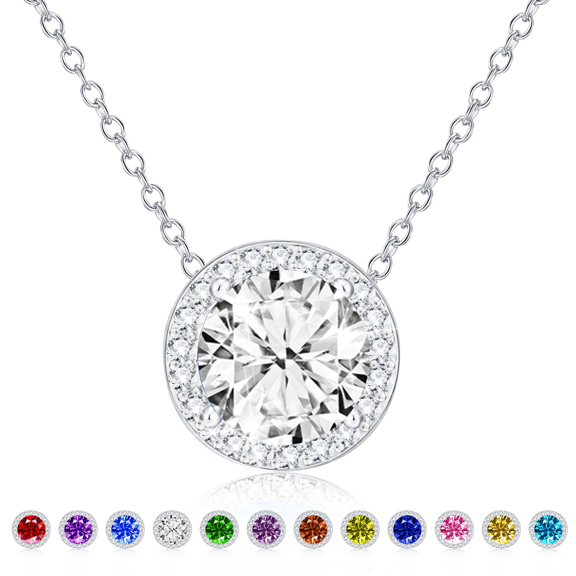 April Round Necklace-S