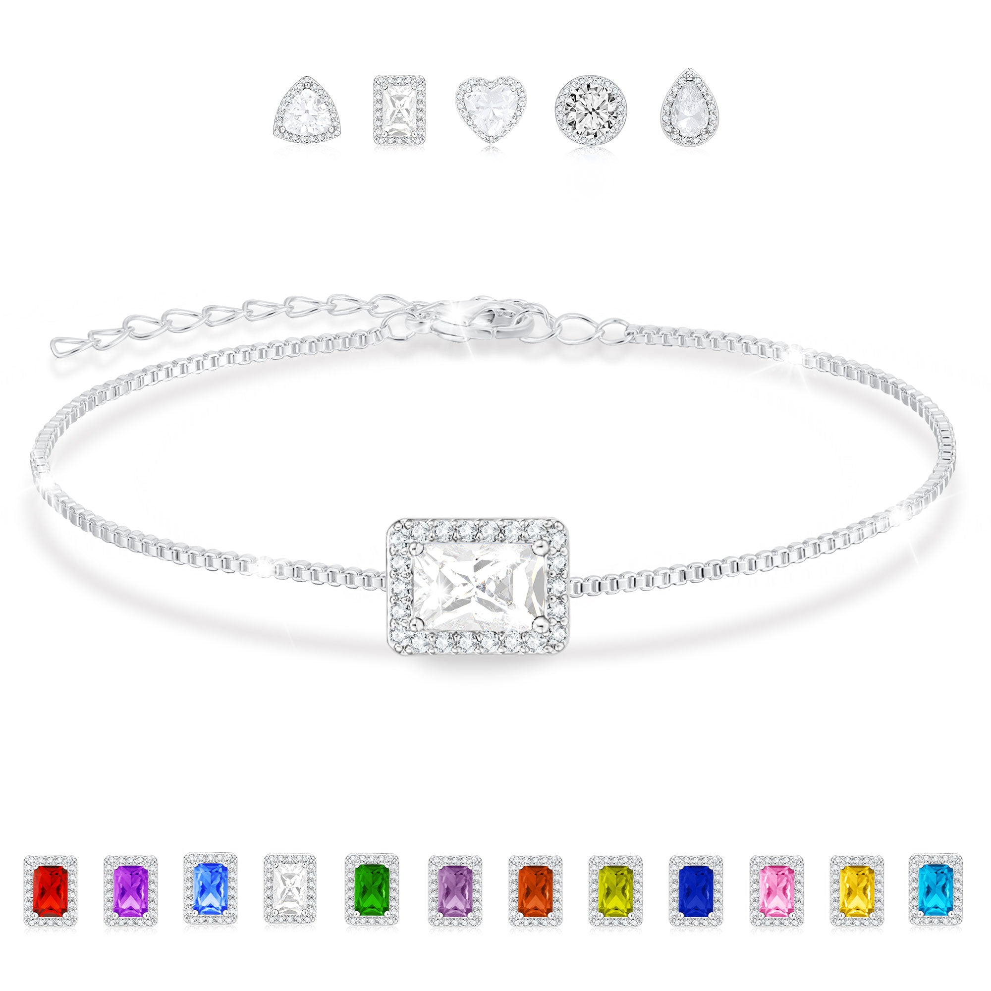 April Rectangle Bracelet-S