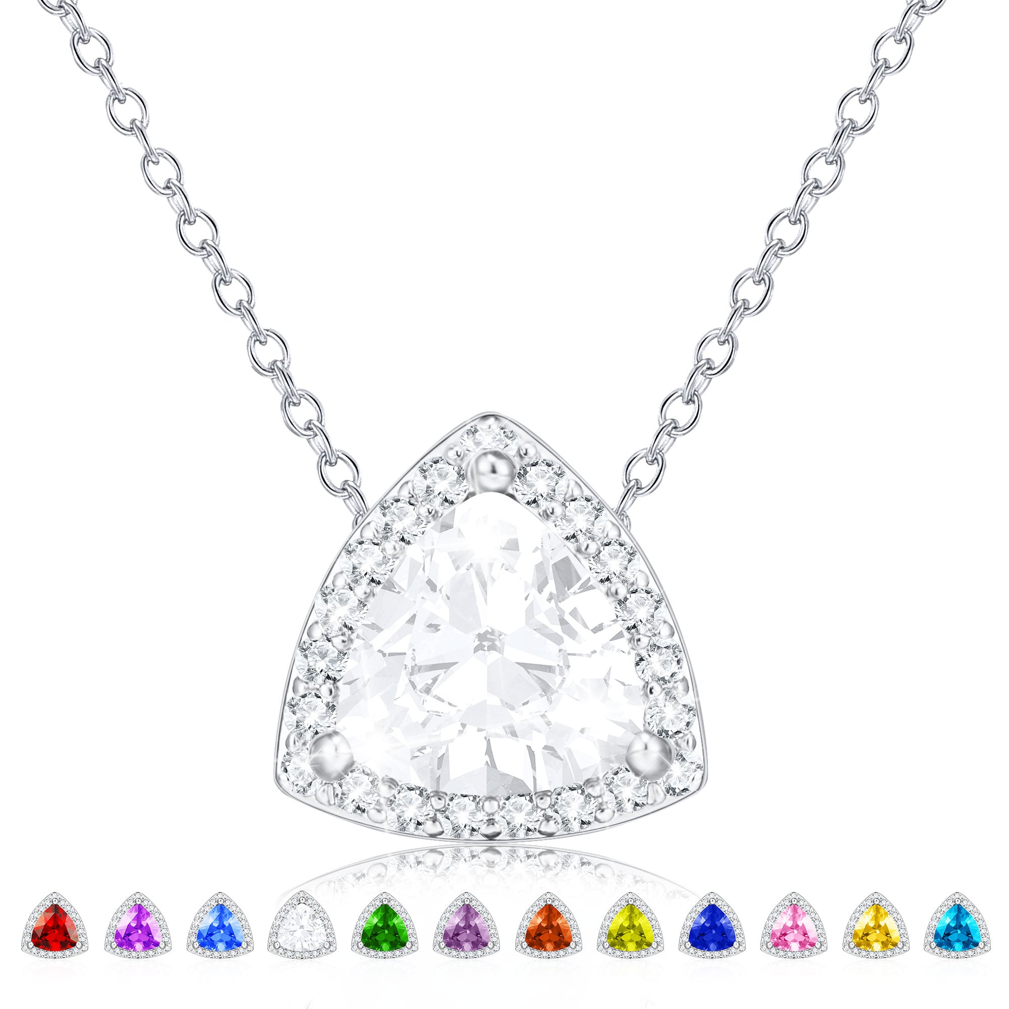 April Triangle Necklace-S