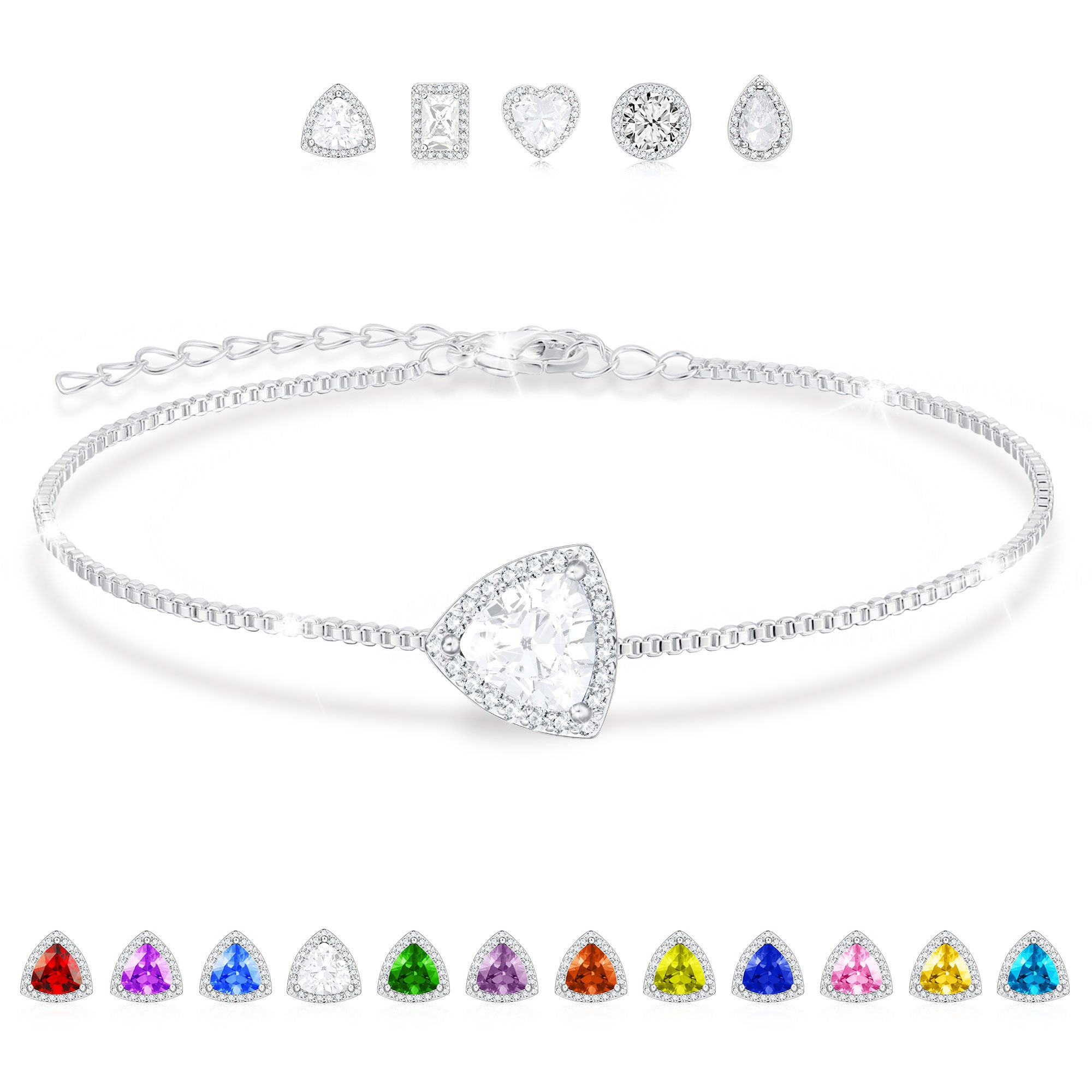 April Triangle Bracelet-S