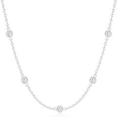 APSVO S925 Sterling Silver Plated Choker Necklaces for Women CZ January Birthstone Chain with Red Garnet Birthday Graduation Prom Summer Fashion Jewelry Gifts Teen Mom Her Adults Wife Age Ideas