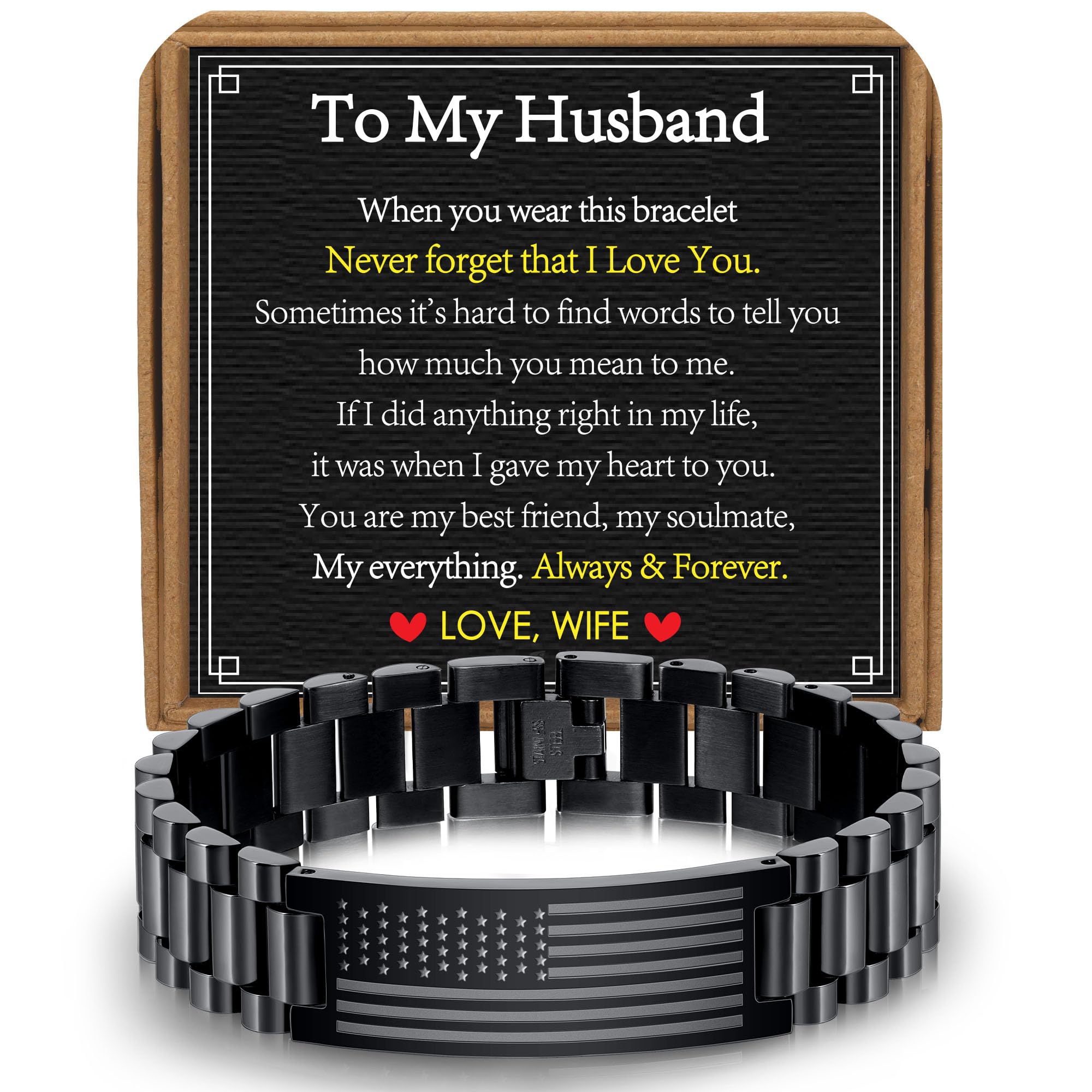 AF Black Bracelet-To My Husband