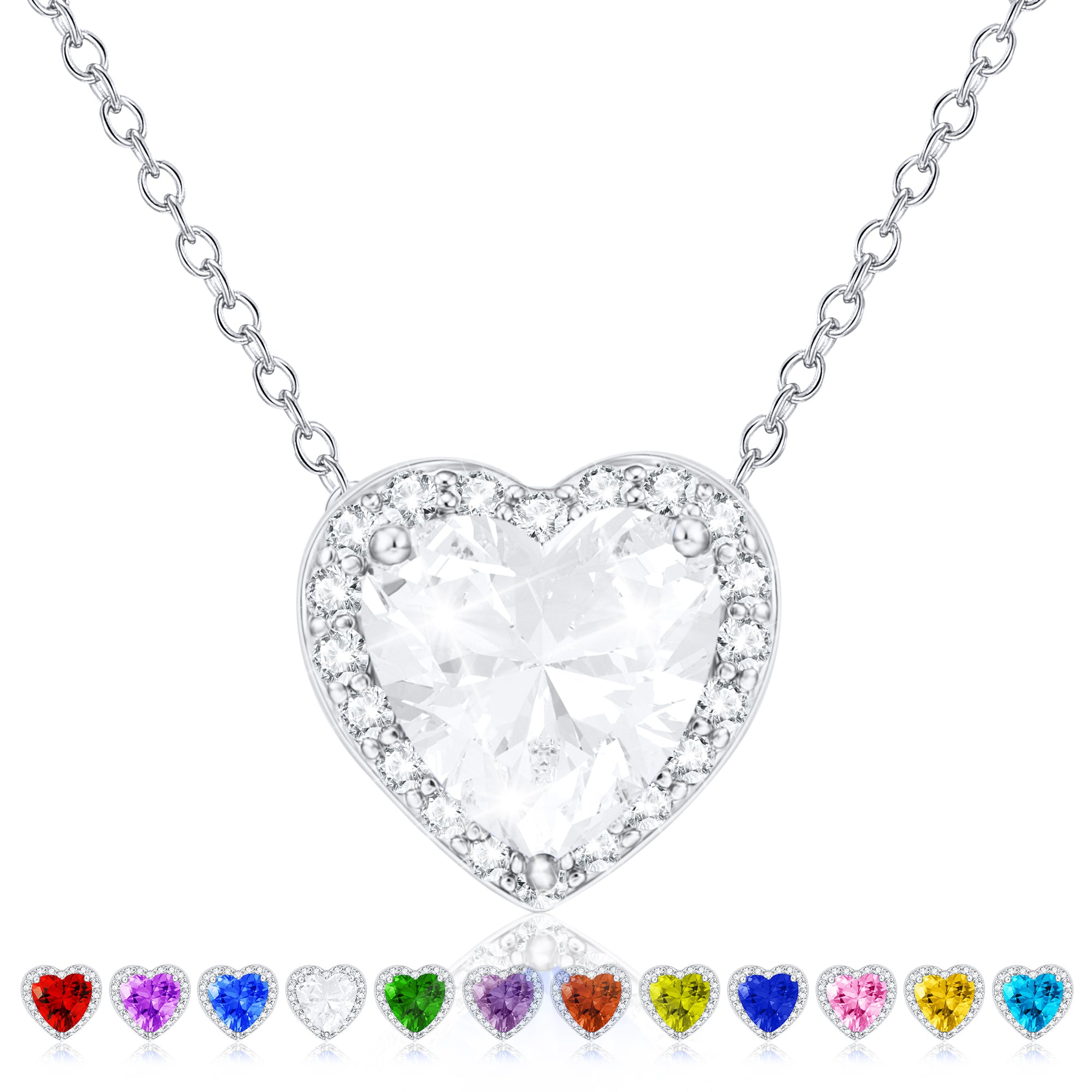April Heart Necklace-S