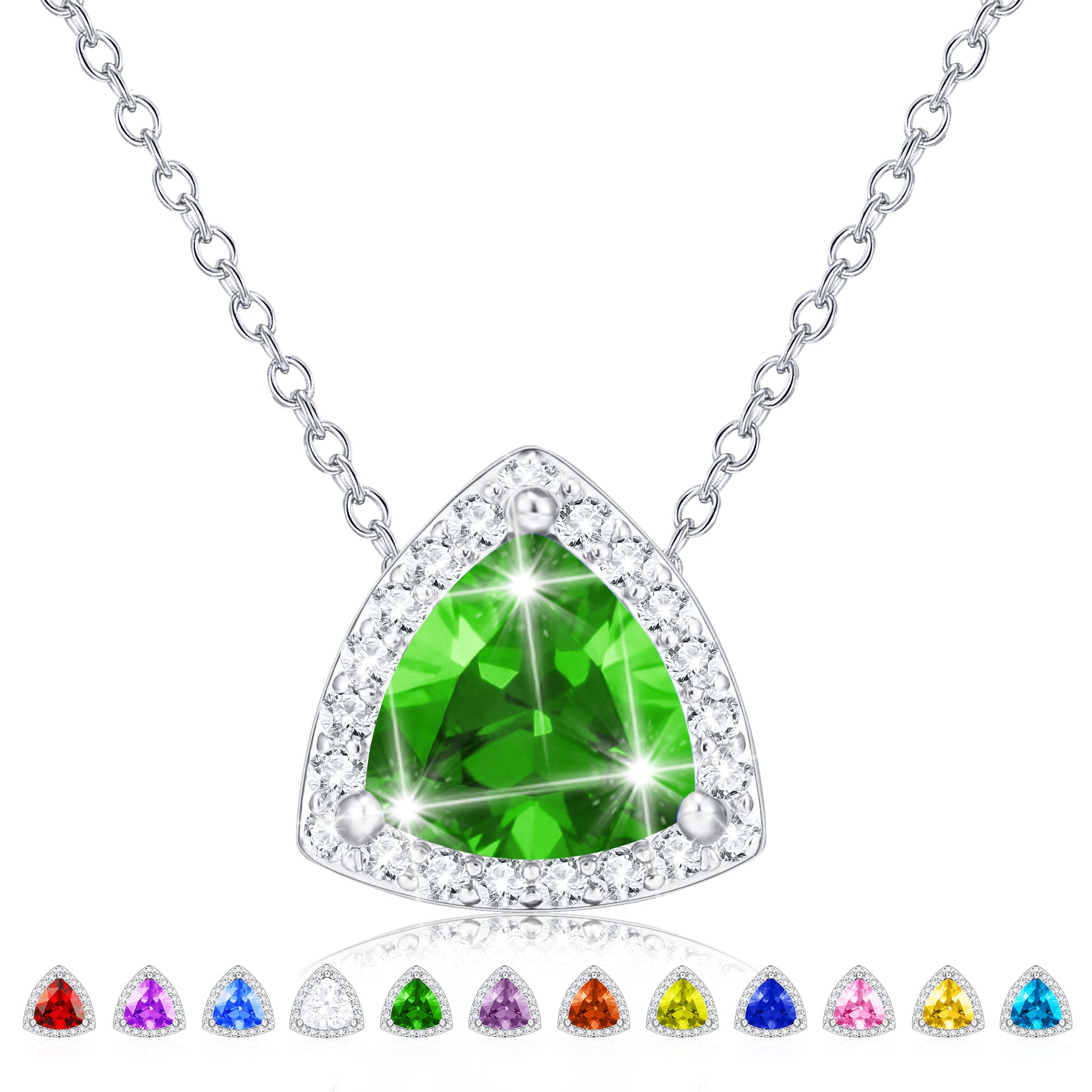 May Triangle Necklace-S
