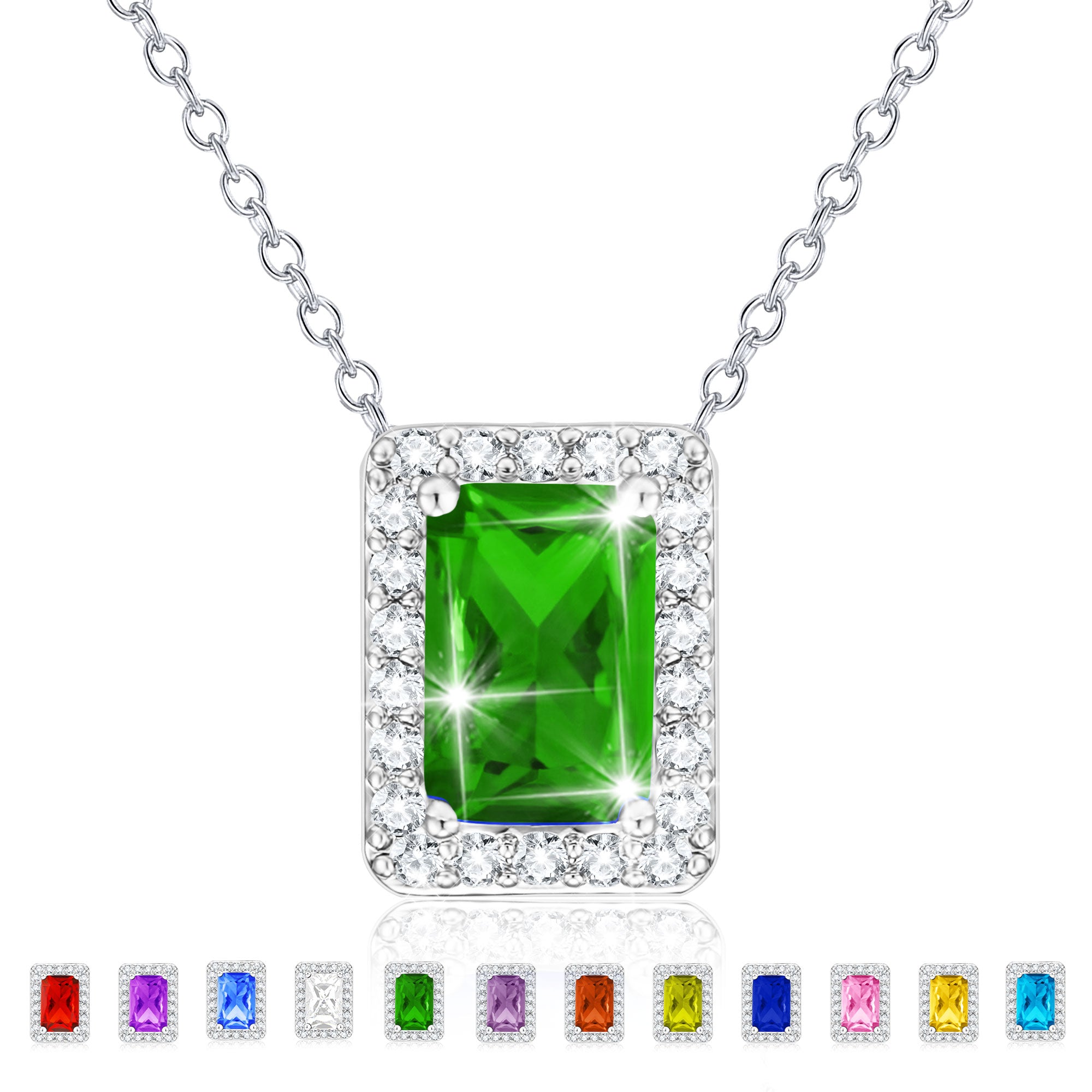 May Rectangle Necklace-S