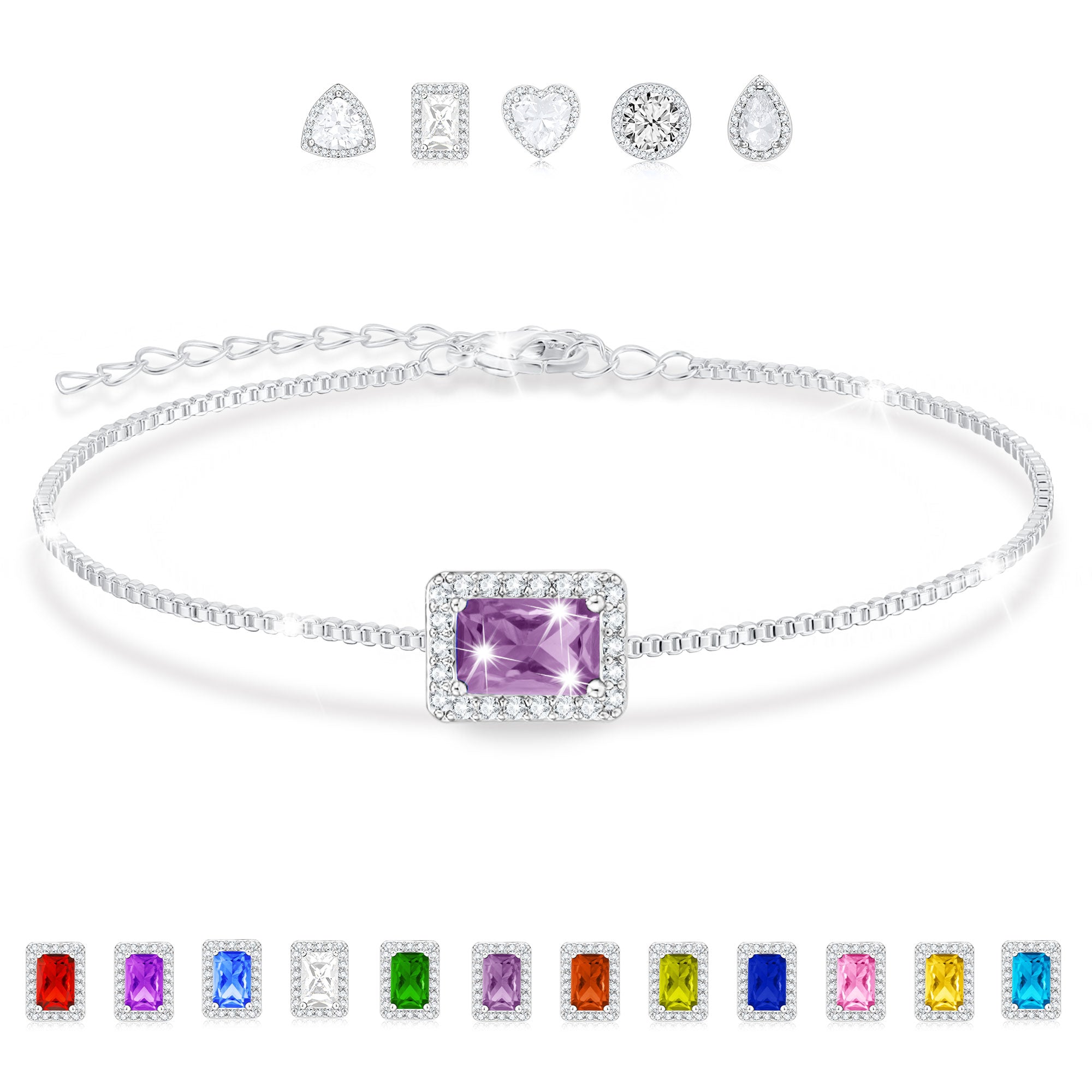 June Rectangle Bracelet-S