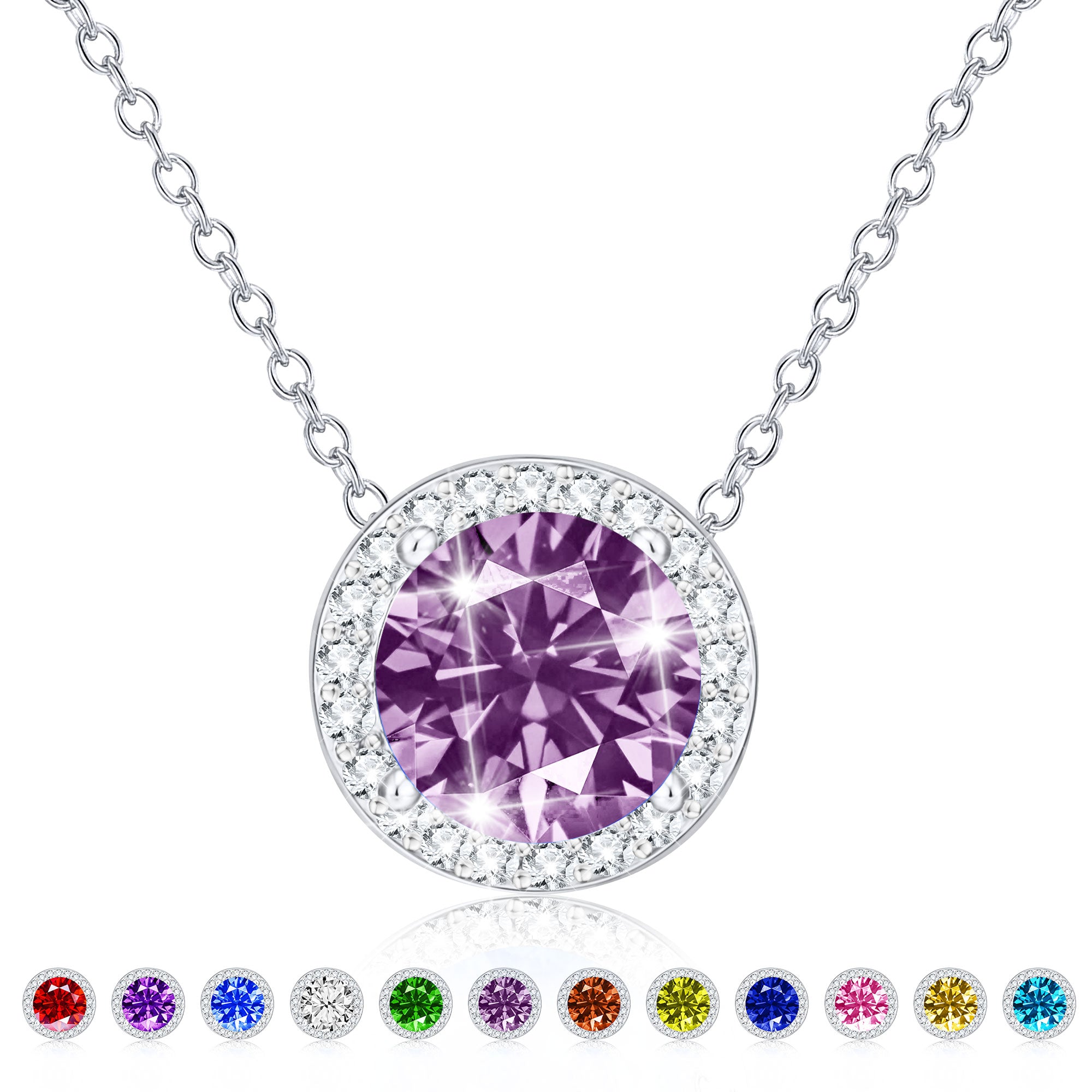 June Round Necklace-S