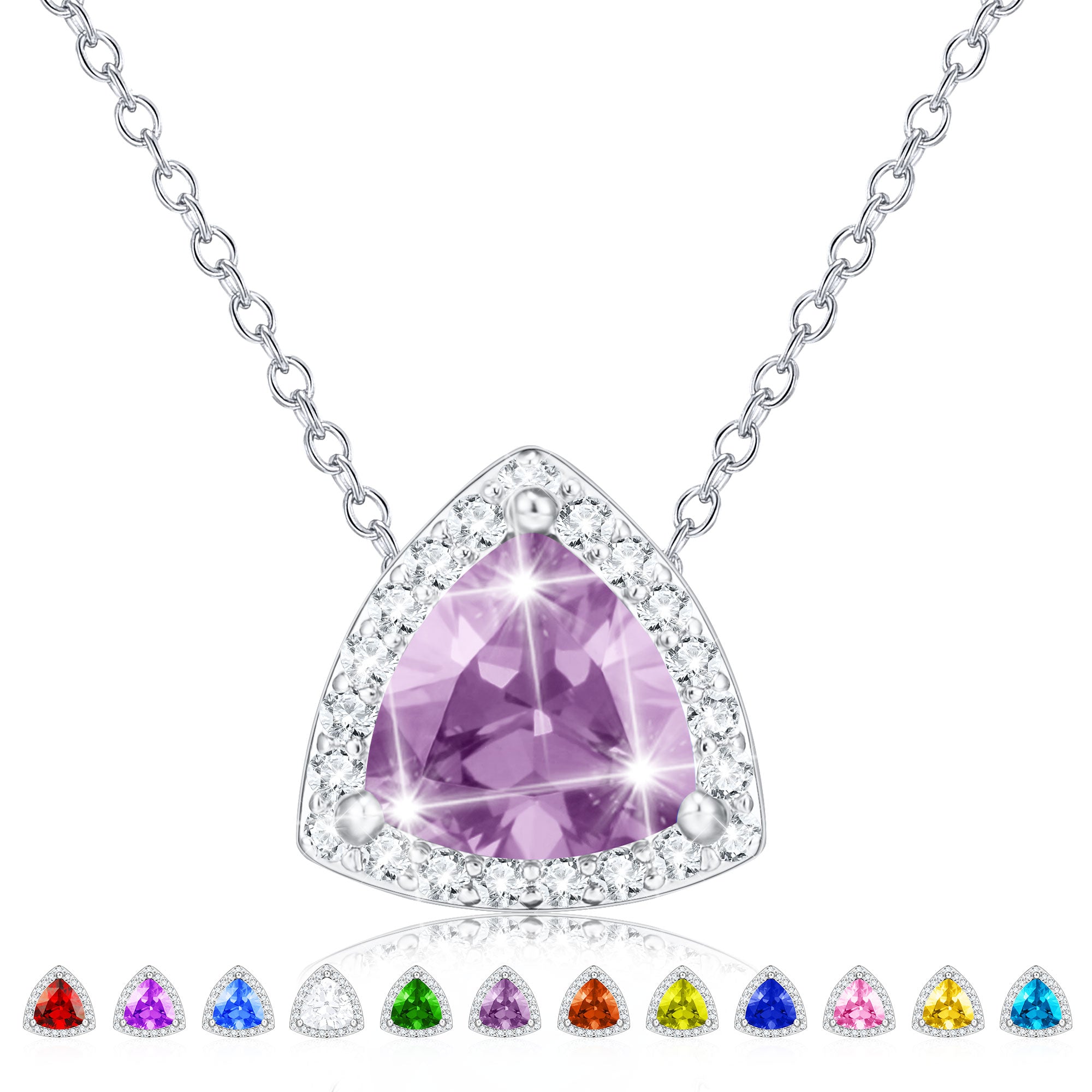 June Triangle Necklace-S