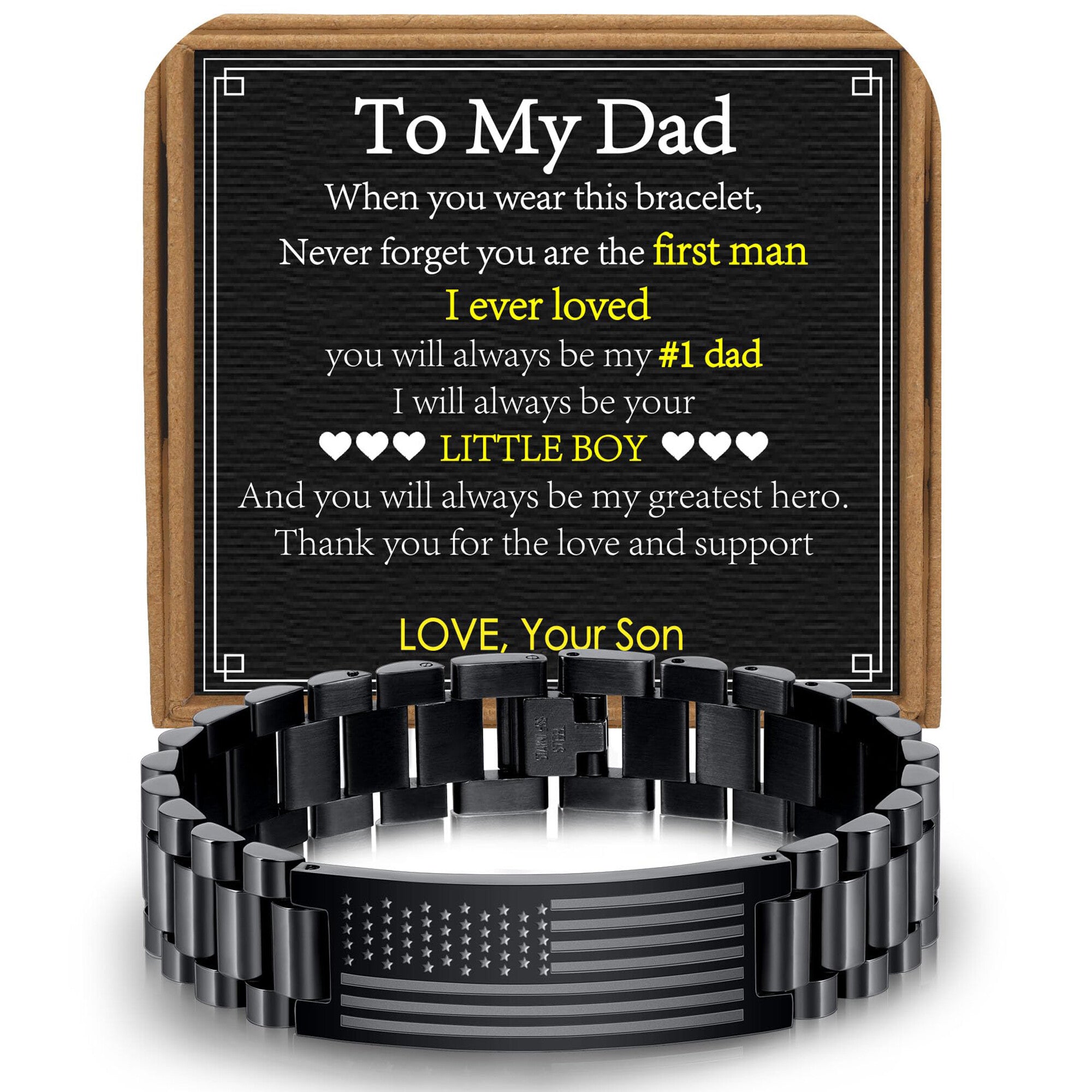 AF Black Bracelet-To My Dad from Son